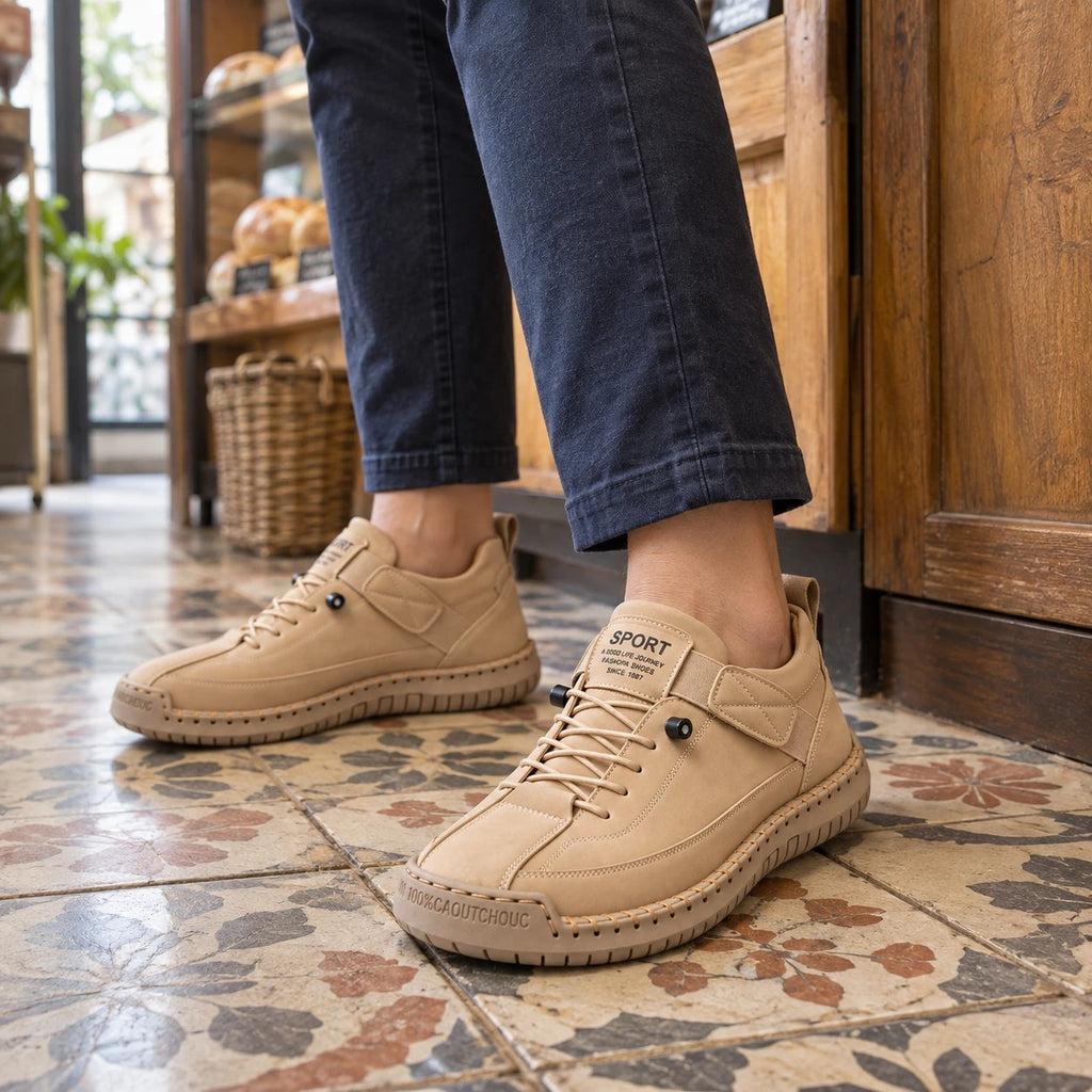 Chaussures Dayfoot portées debout au travail, dans une boulangerie