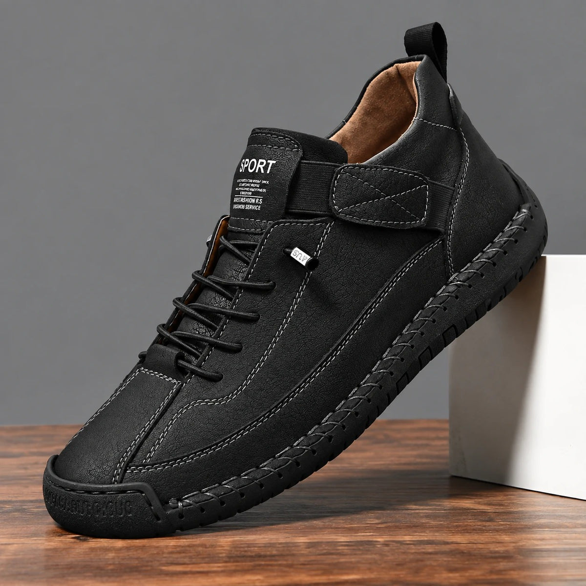 Chaussure confort Dayfoot coloris noir – vue studio